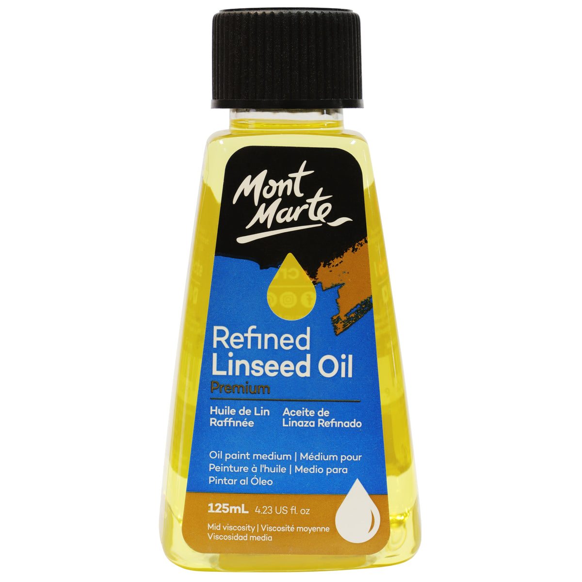 Refined Linseed Oil Premium 125ml - Mont Marte