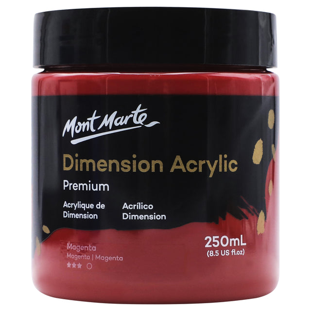 250ml Heavy Body Acrylic Paint - Magenta - Mont Marte