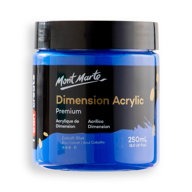 250ml Dimension Heavy Body Acrylic Paint - Cobalt Blue - Mont Marte
