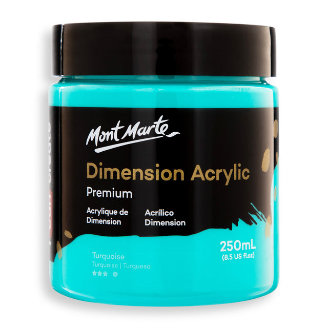 250ml Dimension Heavy Body Acrylic Paint - Turquoise - Mont Marte