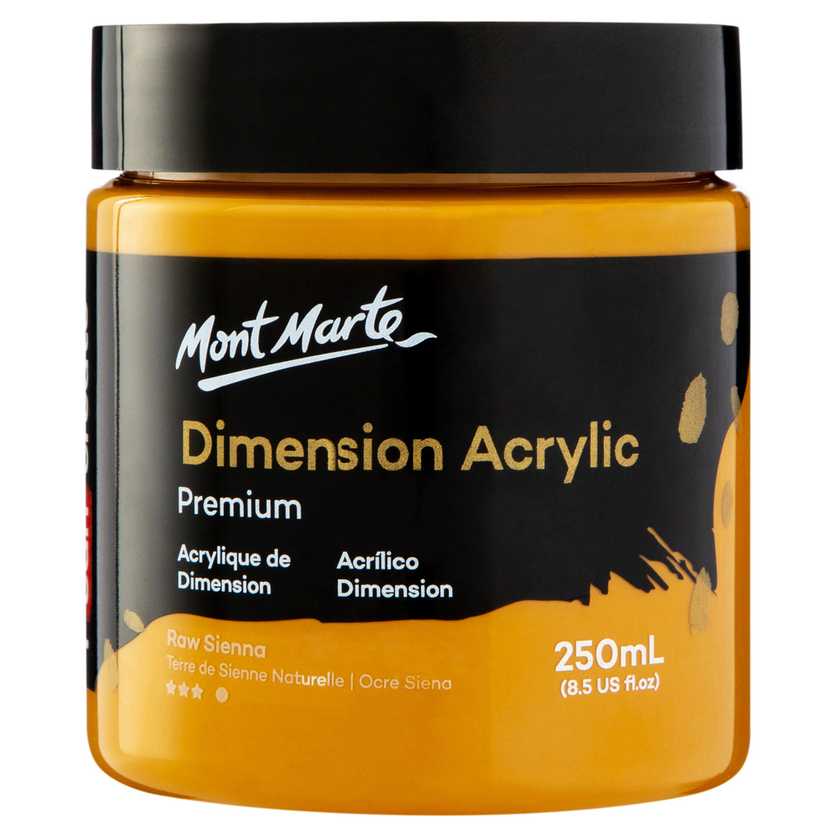 250ml Dimension Heavy Body Acrylic Paint - Raw Sienna - Mont Marte