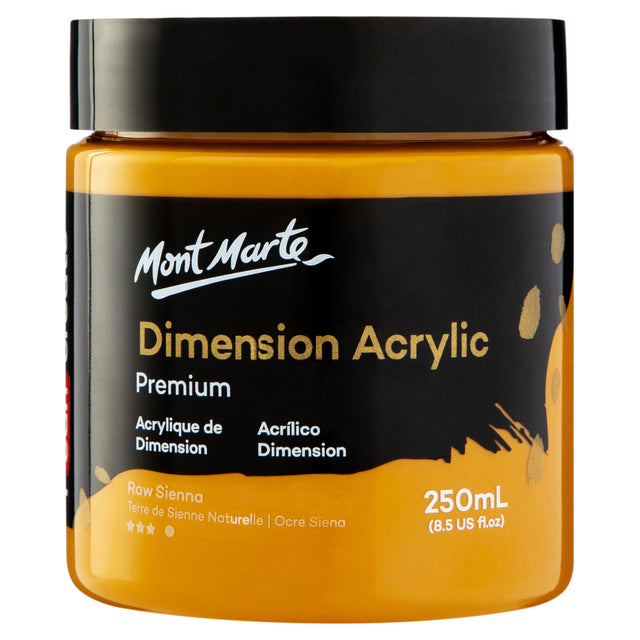 250ml Dimension Heavy Body Acrylic Paint - Raw Sienna - Mont Marte