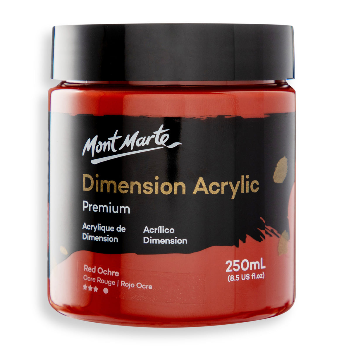 250ml Dimension Heavy Body Acrylic Paint - Red Ochre - Mont Marte