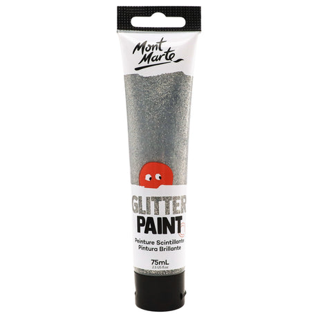 Glitter Paint 75ml - Silver - Mont Marte