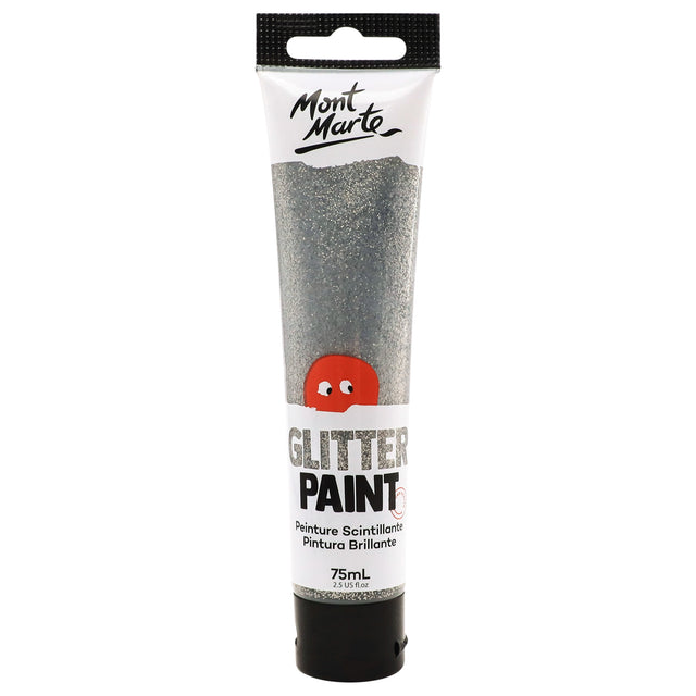 Glitter Paint 75ml - Silver - Mont Marte