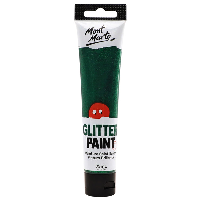 Glitter Paint 75ml - Dark Green - Mont Marte