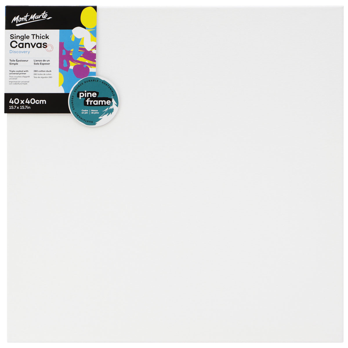 Single Thick Cotton Canvas - 40 x 40cm - Mont Marte