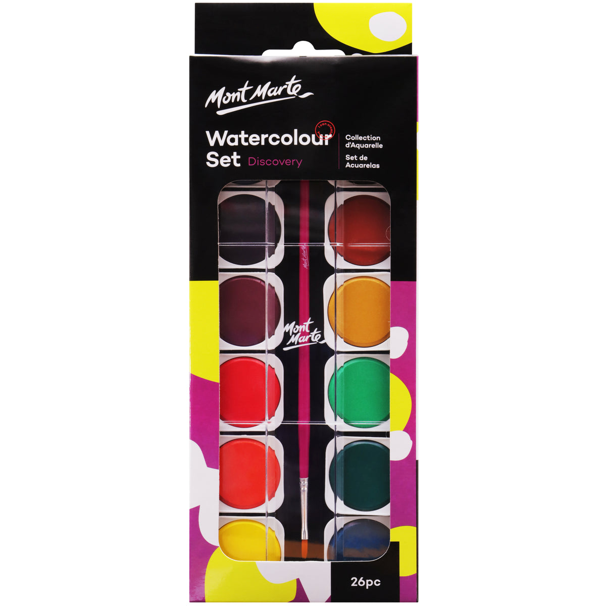 26 Piece Discovery Watercolour Painting Set - Mont Marte