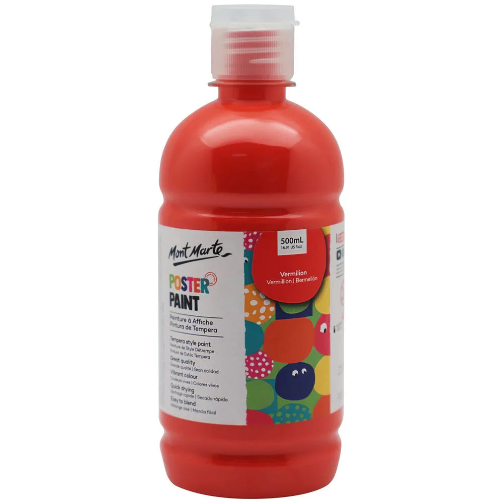 Kids Poster Paint Vermilion 500ml