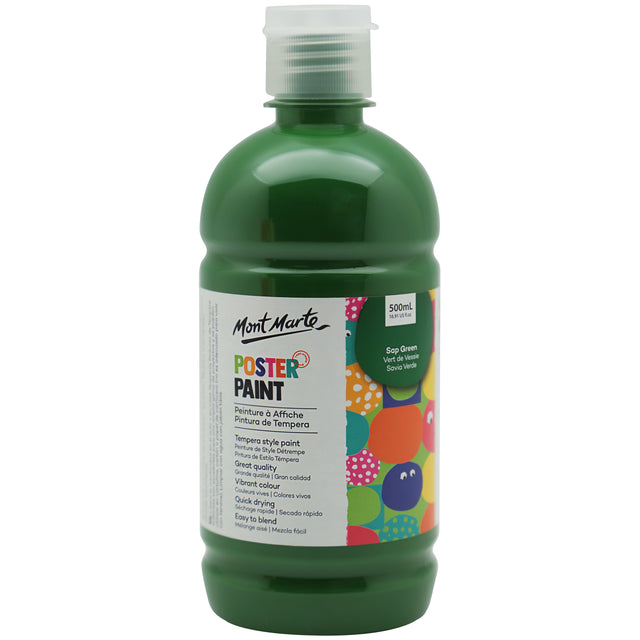 Kids Poster Paint Sap Green 500ml - Mont Marte