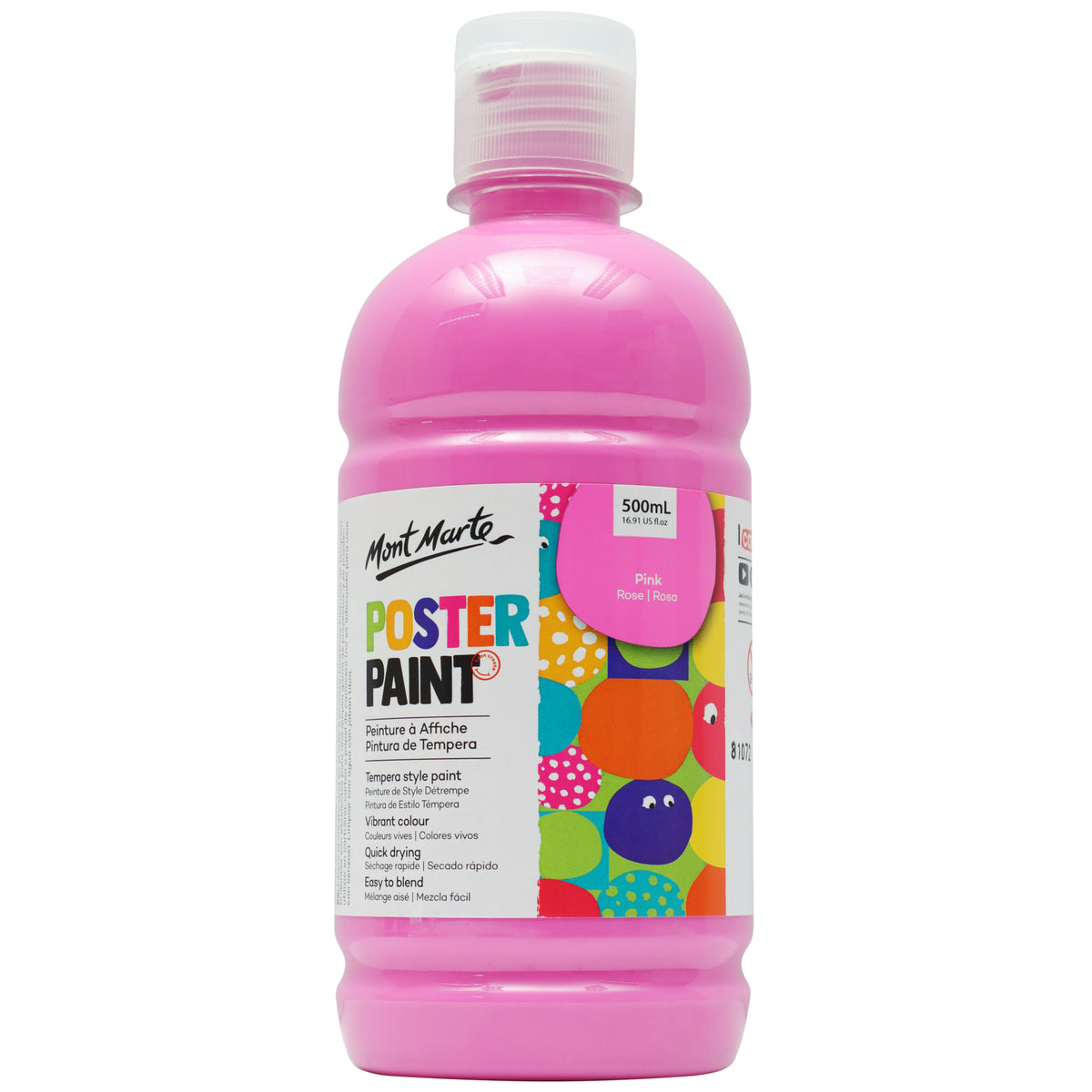500ml Poster Paint - Pink - Mont Marte