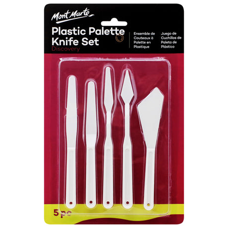 5 Piece Plastic Palette Knife Set - Discovery - Mont Marte