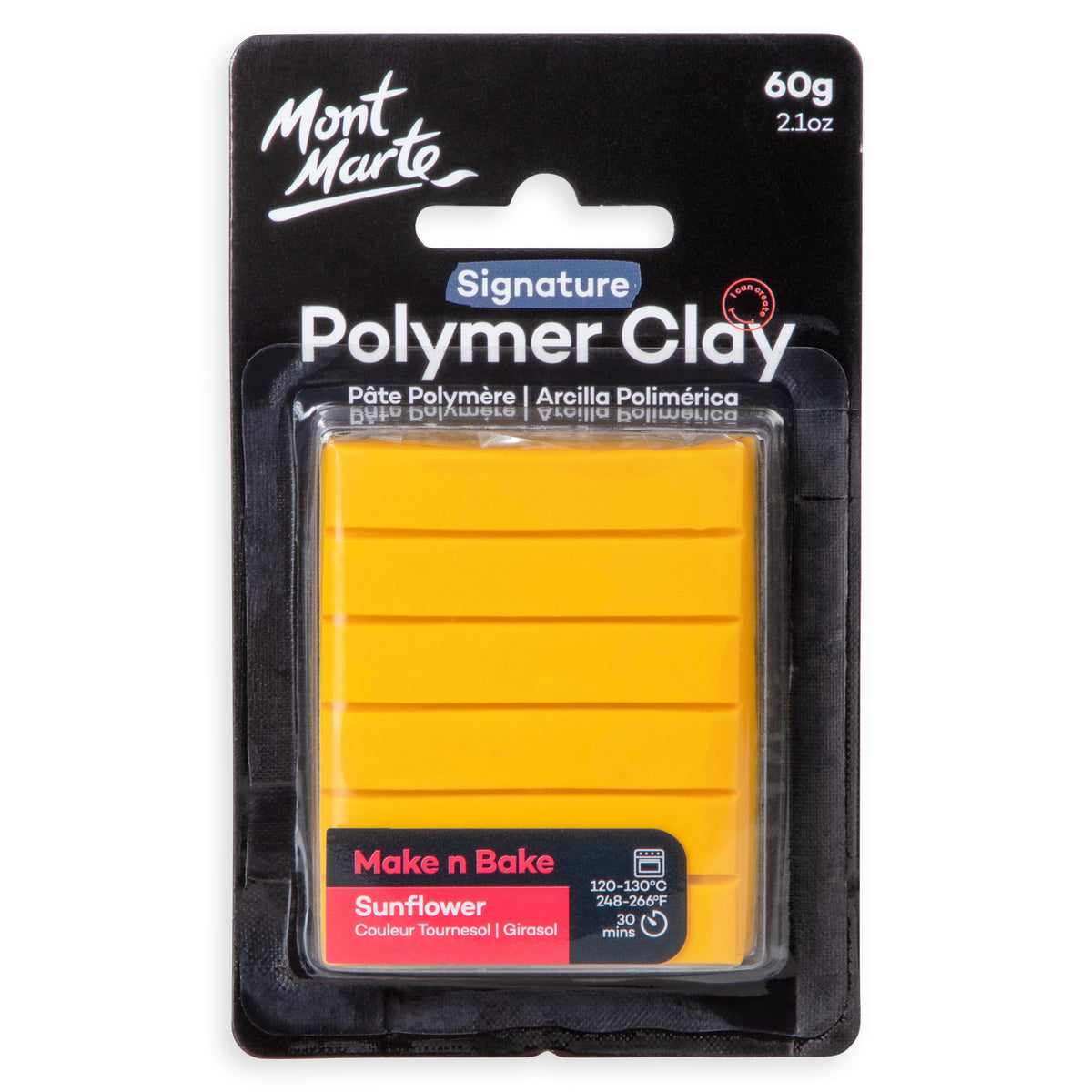 Mont Marte Make n Bake Polymer Clay 60g - Sunflower - Mont Marte