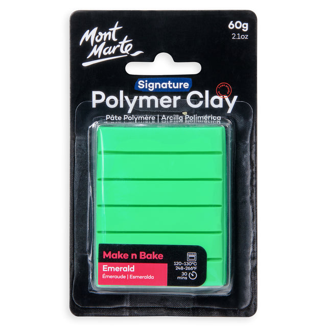 Make n Bake Polymer Clay 60g - Emerald - Mont Marte
