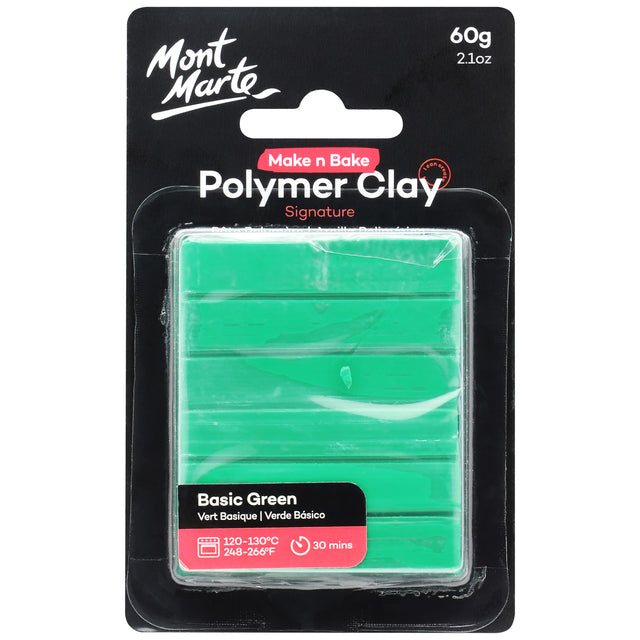 60g Polymer Clay - Basic Green - Mont Marte