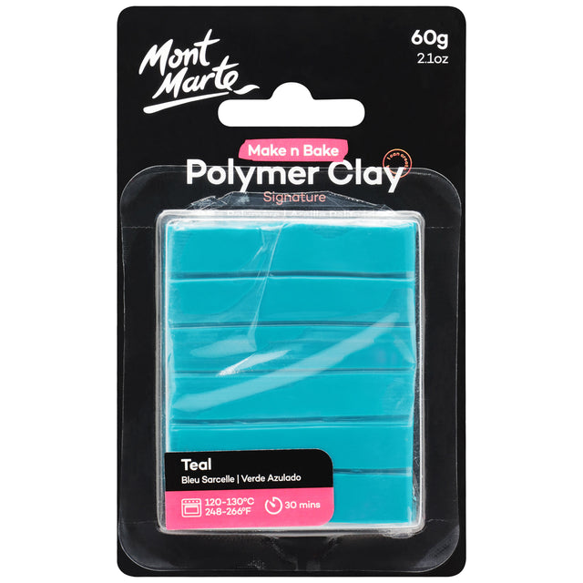 60g Polymer Clay - Teal - Mont Marte