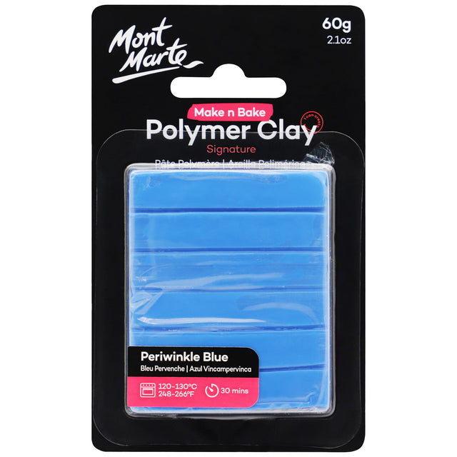 60g Make n Bake Polymer Clay - Periwinkle Blue - Mont Marte