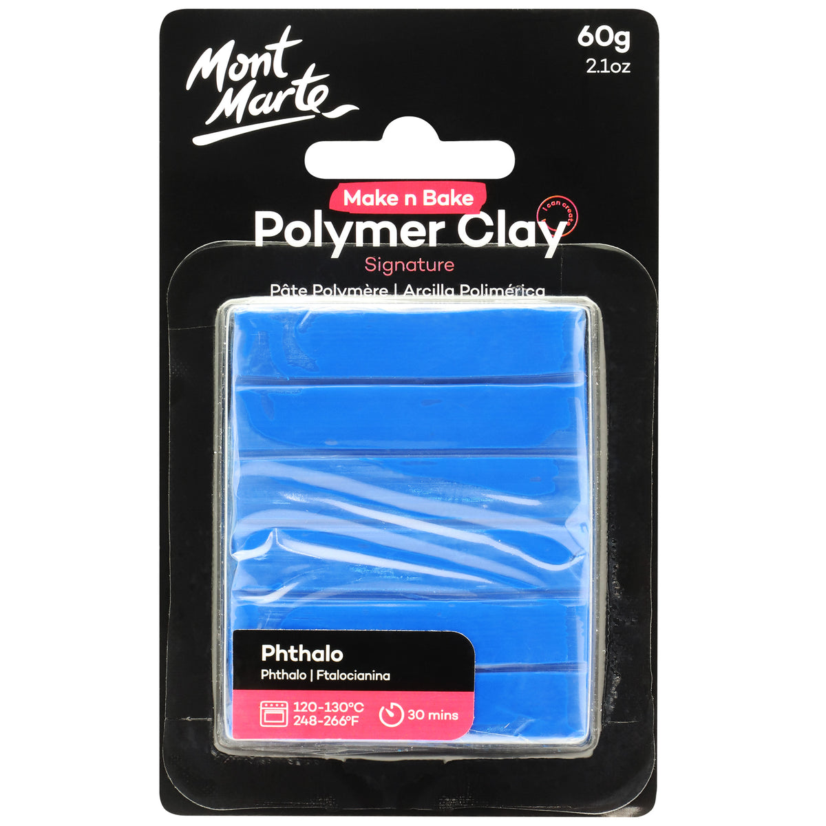 60g Polymer Clay Signature - Phthalo - Mont Marte
