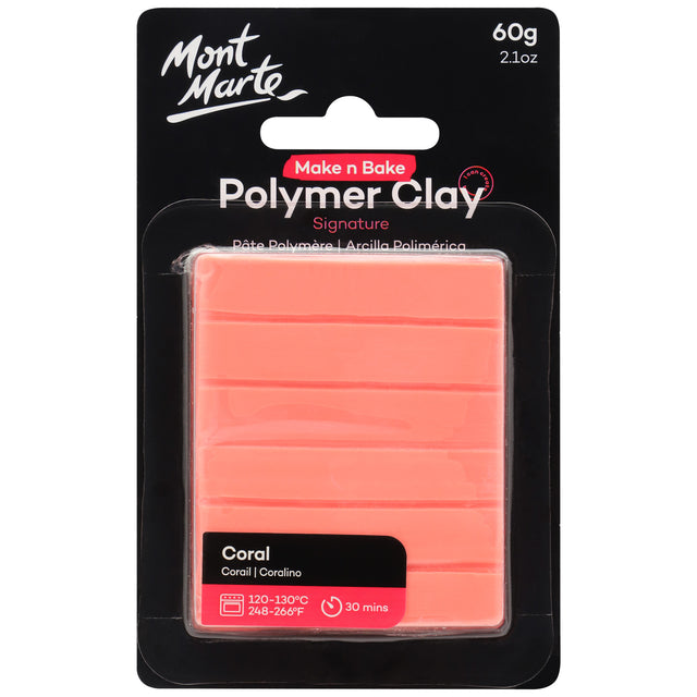 60g Polymer Clay - Coral - Mont Marte