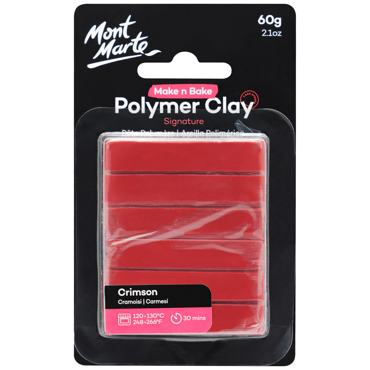 60g Polymer Clay - Crimson - Mont Marte