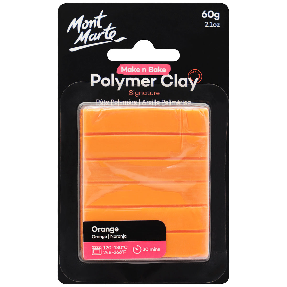Make n Bake Polymer Clay Signature 60g - Orange - Mont Marte