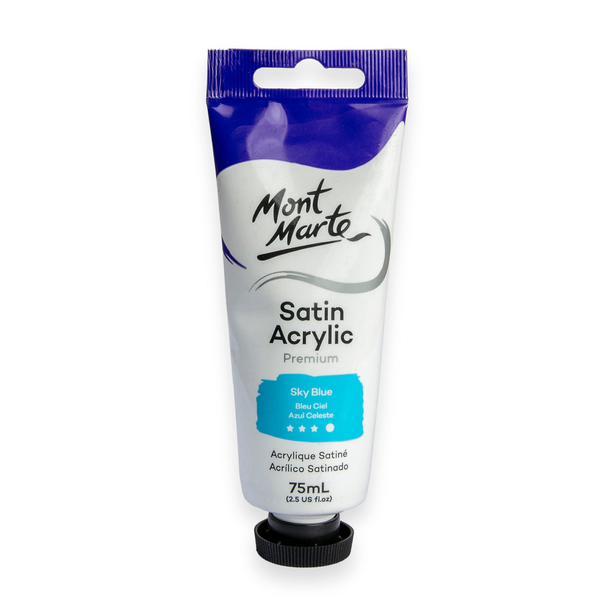 75ml Tube Satin Acrylic Paint - Sky Blue - Mont Marte