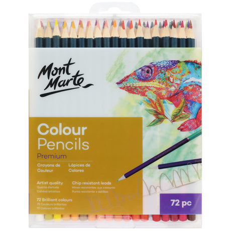 72 Piece Premium Colour Pencils - Assorted - Mont Marte