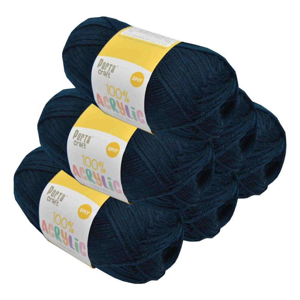 Acrylic Yarn Navy 100g