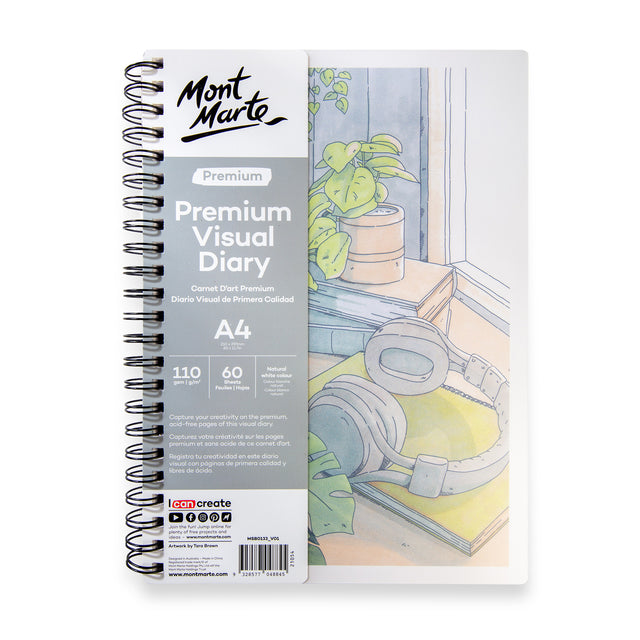 Visual Diary Premium A4 110gsm - 60 Sheets - Mont Marte