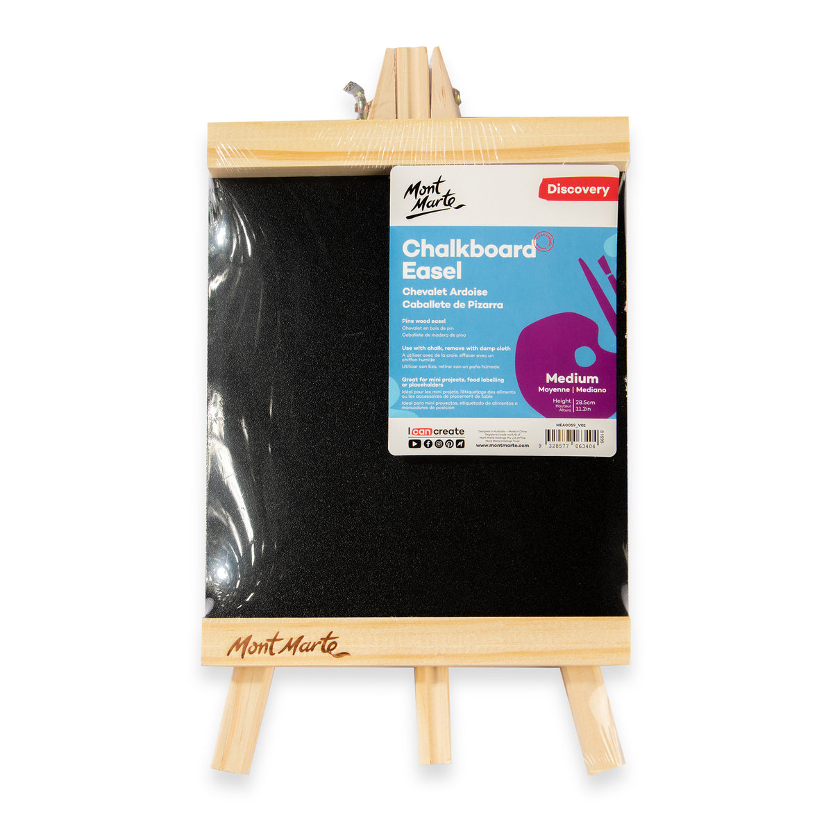 Chalkboard Display Easel Medium 28.5cm - Pine A-Frame - Mont Marte