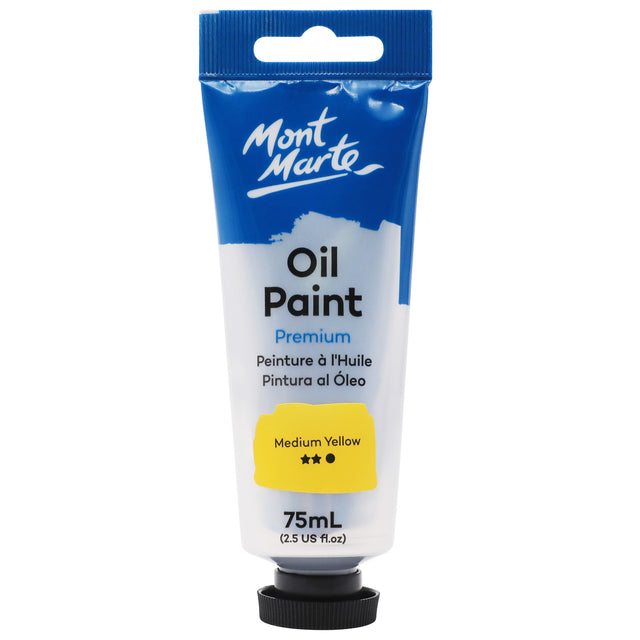 Oil Paint Premium 75ml Tube - Medium Yellow - Mont Marte