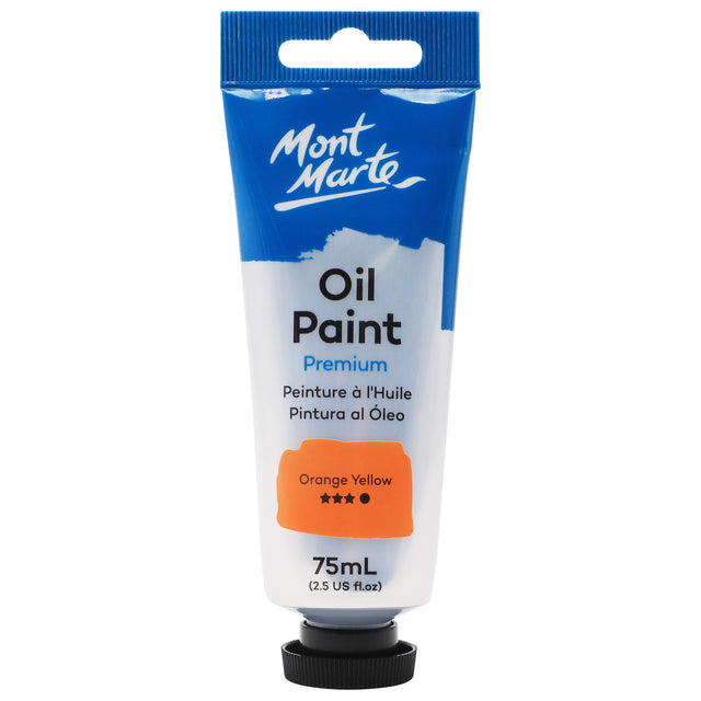 75ml Oil Paint Tube - Orange Yellow - Mont Marte