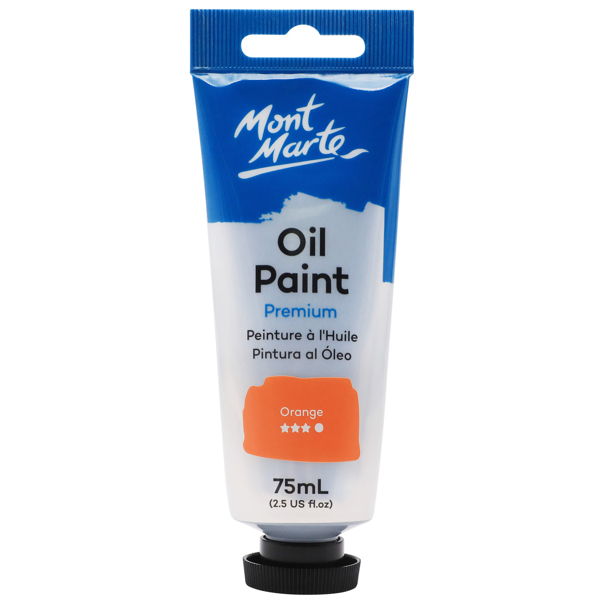 Oil Paint Premium 75ml Tube - Orange - Mont Marte