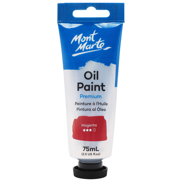 Oil Paint Premium 75ml Tube - Magenta - Mont Marte
