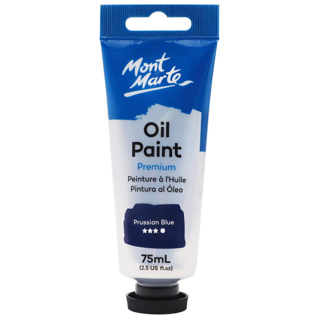 75ml Oil Paint Tube - Prussian Blue - Mont Marte