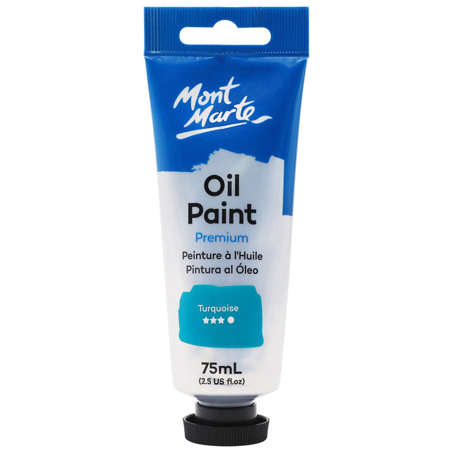 Oil Paint Premium 75ml Tube - Turquoise - Mont Marte