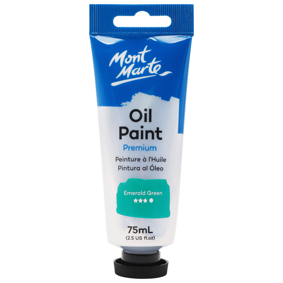 Oil Paint Premium 75ml Tube - Emerald Green - Mont Marte