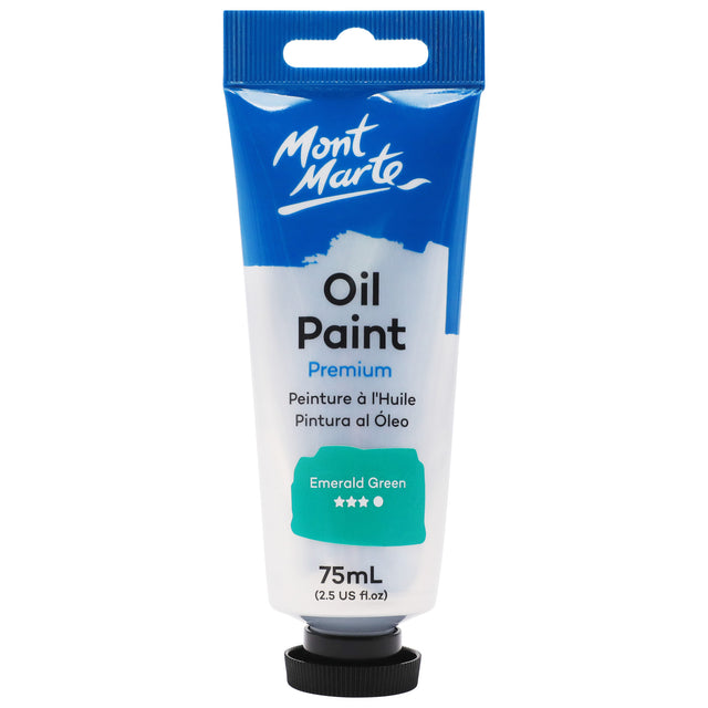 Oil Paint Premium 75ml Tube - Emerald Green - Mont Marte