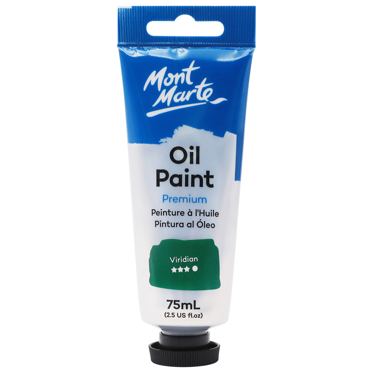 75ml Premium Oil Paint Tube - Viridian - Mont Marte