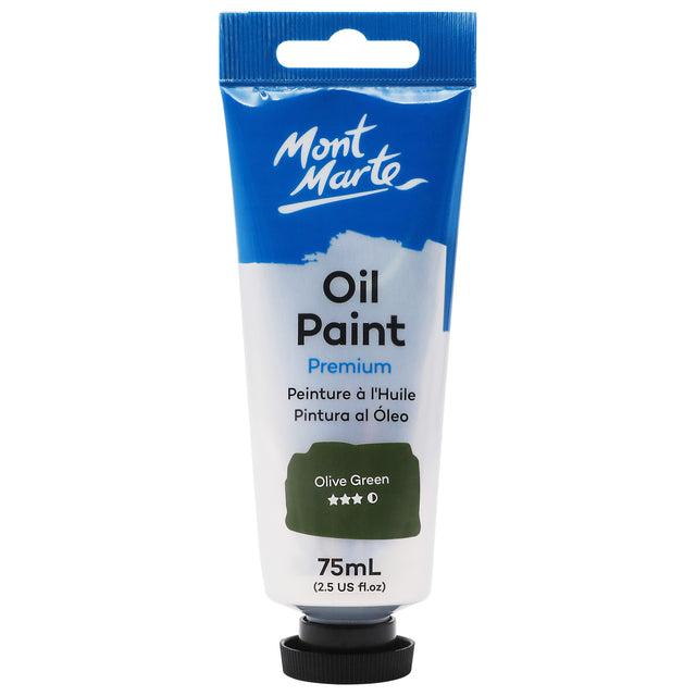 Oil Paint Premium 75ml Tube - Olive Green - Mont Marte