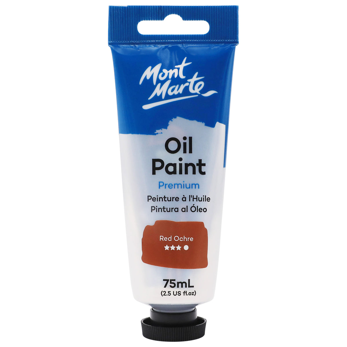 75ml Oil Paint Tube - Red Ochre - Mont Marte