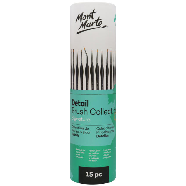 15 Piece Detail Paint Brush Collection - Signature - Mont Marte