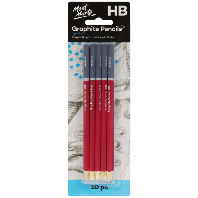 10 Pack HB Graphite Pencils - Mont Marte