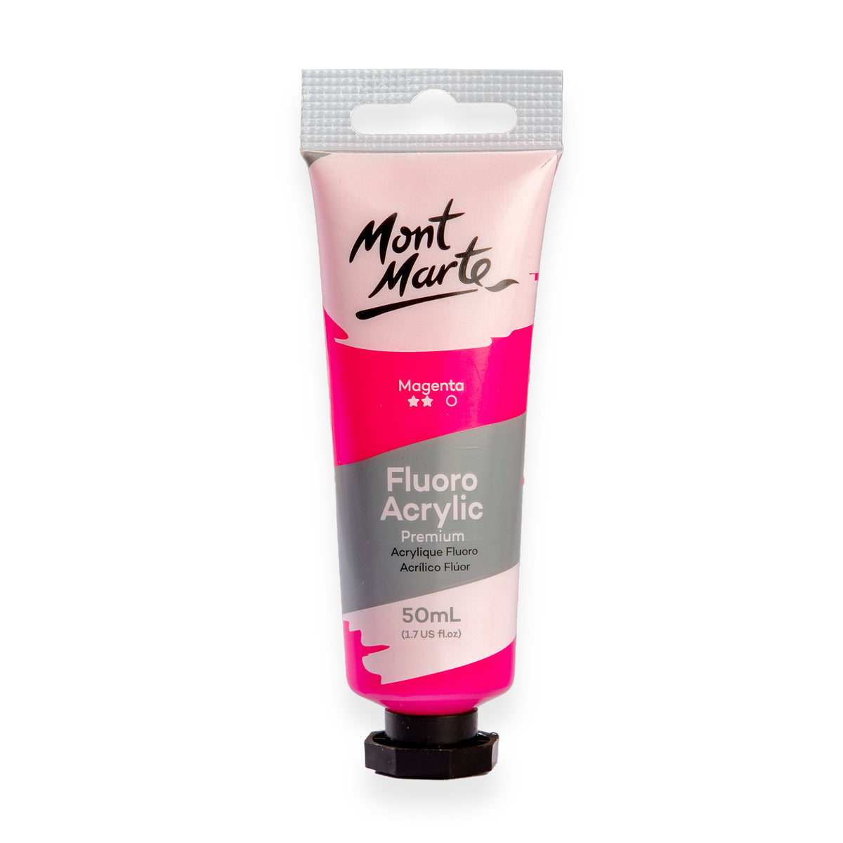 Fluoro Acrylic Paint Premium 50ml Tube - Magenta - Mont Marte