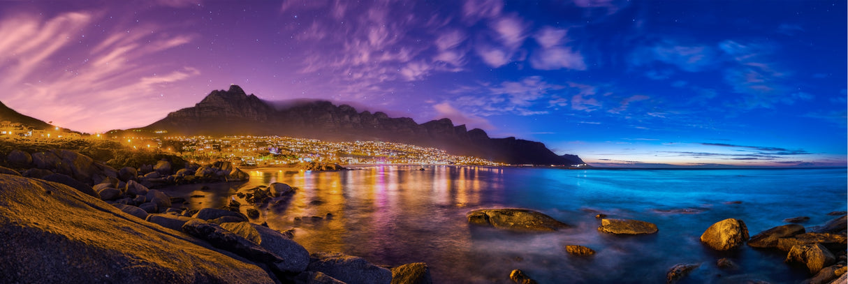 Cape Town's Table Mountain 156cm x 60cm / Black