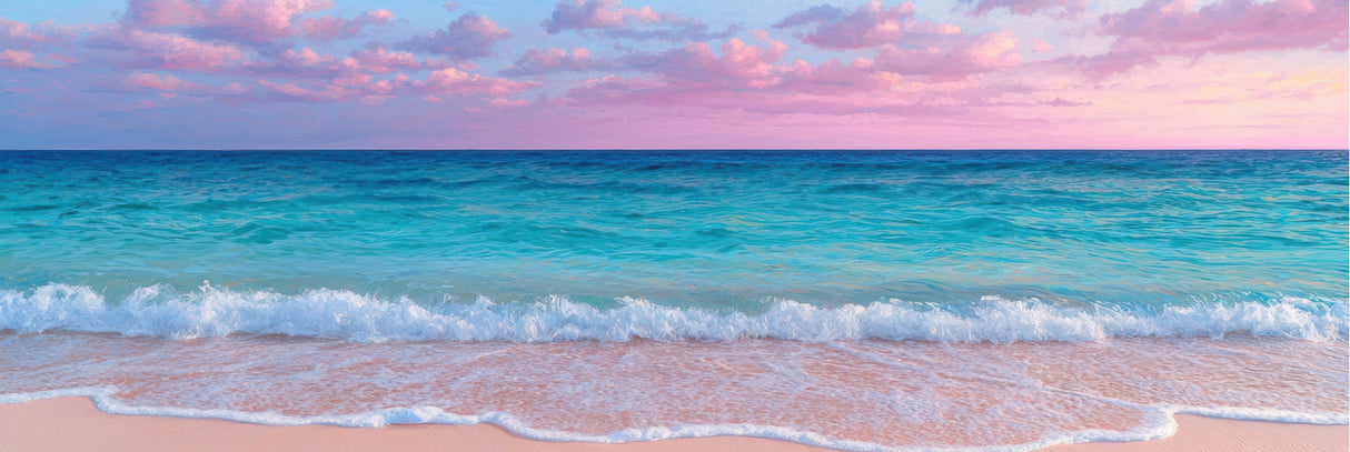 Clear Waters and Pink Sky 156cm x 60cm / Black