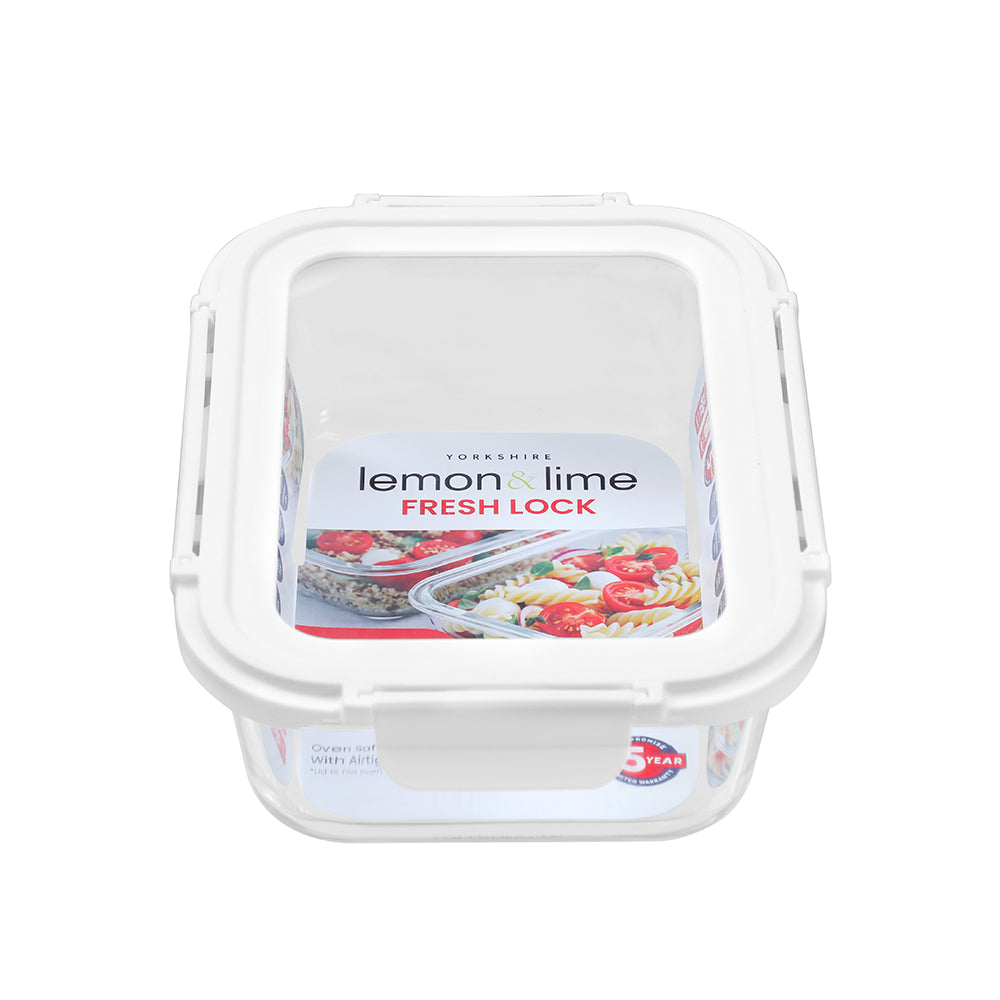 Yorkshire Glass Container with Lid 1000ml
