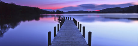 Jetty at Coniston Water 156cm x 60cm / Black