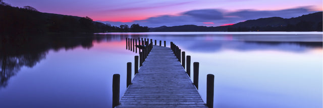 Jetty at Coniston Water 156cm x 60cm / Black