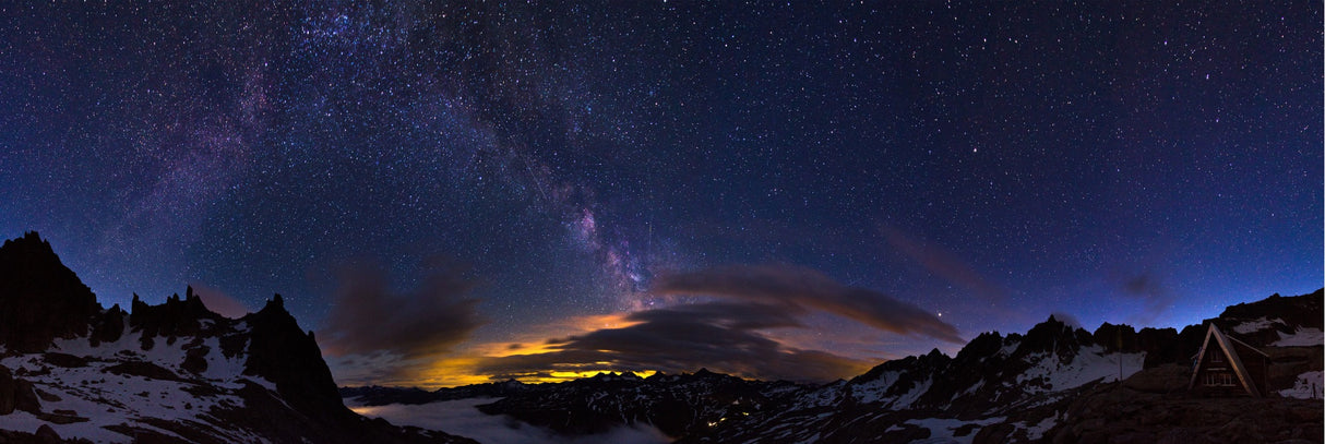 Night Sky in the Swiss Alps 156cm x 60cm / Black